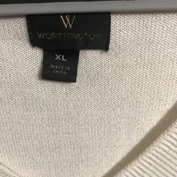 White sweater with Sheer Sleeves - Picture 2 of 4